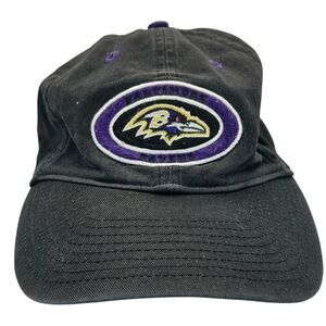 NFL Team Apparel Baltimore Ravens Adjustable Hat - Black - One Size